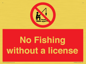 No Fishing without a license